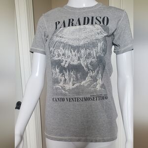 D&G Dolce & Gabbana Gray Tee with GUSTAVE DORE Paradiso